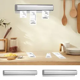 Kitchen Storage Ticket Holder Strip Wall Mounted Slide Check Rack Adhesive Receipt For Shops Cafes Pubs No Drilling Bill