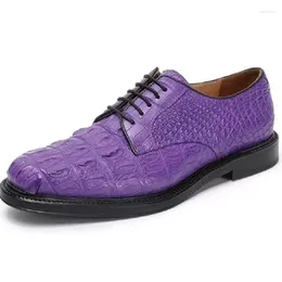 Casual Shoes 2024 Arrival Fashion Crocodile Skin Causal Men Male Genuine Leather Brogue PDD2036