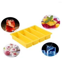 Baking Moulds Long Grid Ice Mould Can Withstand High Temperature Easy To Clean Grey Kitchen Tools Childrens Silicone Food Supplement Box