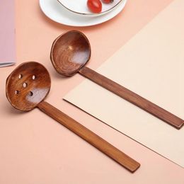 Spoons Durable Cooking Wooden Colander Ladle Tableware Soup Spoon Ramen Slotted Kitchen Utensil Tool