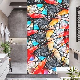 Window Stickers Film Privacy Stained Glass Sticker UV Blocking Heat Control Coverings Tint For Homedecor
