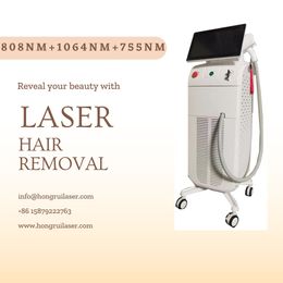 painless unwanted hair removal 3 wavelengths 1064nm 755nm 808nm laser hair removal machine for any skin Colour