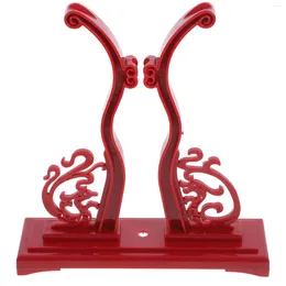 Decorative Figurines Household Ancient Fan Holder Round Display Shelves Abs Chinese Stand