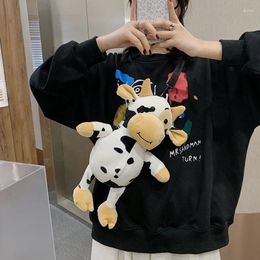 Bag Cartoon Sweater Calf Plush Female Cute Girl Personality Doll Student Shoulder Messenger