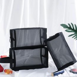 Storage Bags Multipurpose Mesh Cosmetics Bag Household Make-up Skincare Products Zipper Pouches Portable Outdoor Travel Wash Packages