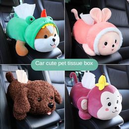 Creative Car Armrest Box Tissue Box Cartoon Cute Car Drawer Box Hanging Car Interior Decoration Supplies Daquan 240327