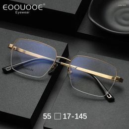 Sunglasses Frames Men's Glasses Pure Titanium High Quality Optical Eyewear Square Prescription Myopia Hyperopia Reading Ultralight