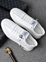 Casual Shoes Trendy Brand Of Small White Men's Leather High-end Thin Breathable Soft Sole Lightweight Sneakers Summer Loafers