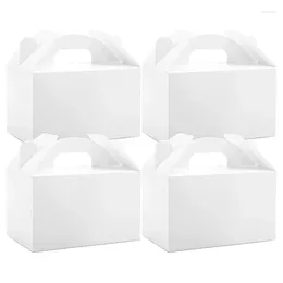 Gift Wrap 48 Pack White Treat Gable Party Favour Boxes Paper Kit For Birthday Shower 6X3.5X3.5 Inches