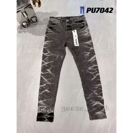 Purple Jeans Mens Womens High-Quality Amirir Jeans Jeans Fashion Design Distressed Ripped Bikers Womens Denim Cargo For Men Black 735