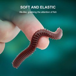 ESFISHING Silicone Worm Lure Sand worm 75mm 20pcs Earthworm for Fishing Saltwater and Freshwater Pesca Soft Plastics Lures Bait 240401