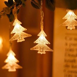 LED Strings Christmas Tree String Light Battery Powered Decorative Colorful Holiday Accessories Party Decoration YQ240401