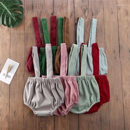 Clothing Sets Summer Baby Boys Rompers Girls Cute Corduroy Suspender Kids Toddler Shorts Bottoms 0-24M
