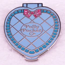 Brooches Sparkling Glitter Heart Badge Enamel Pin Pollys Pockets Toys Dolls Jewellery Perfect Gift For Girls