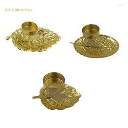 Candle Holders Vintage Metal Stand Holder With Intricate Carvings Jewelry Display Plate Tray For Indoor