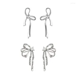 Stud Earrings YUYU Sweet Cool Ribbon Bow Drop For Women Girls Korean Bowknot Ear Studs