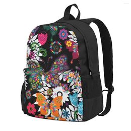 Storage Bags Backpack Butterfly Colourful Casual Printed School Book Shoulder Travel Laptop Bag For Womens Mens