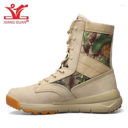 Walking Shoes XIANG GUAN Boots Men Womens Breathable Sandy Camouflage High Top For Outdoor Army Tactical Hiking Trekking Tourism