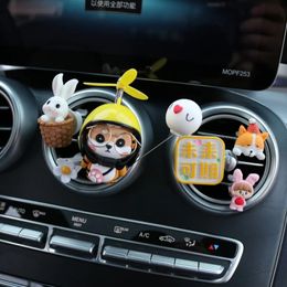 Car Cute Air Conditioner Air Outlet Perfume Clip Car Light Female Aromatherapy Decoration Car Decoration Supplies