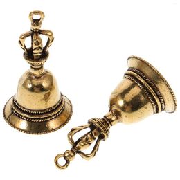 Party Supplies 2 Pcs DIY Key Chain Hanging Bell Ornaments Vintage Charm Copper Brass Bells Pendants