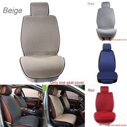 2024 Summer Front Car Seat Cushion Flax Mesh Front Rear Backrest Mesh Fabric Breathable Mat Protector For Car Accessories Interior