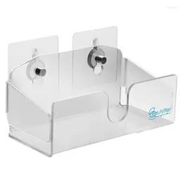 Kitchen Storage Acrylic Sponge Holder Bathroom Shower Organiser No Drilling Rack Wall Mount For Sink Basin