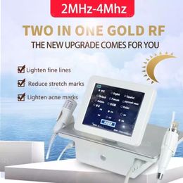 Rf Equipment Gold Radio Frequency Microcrystal Fractional Micro Needle Radio Frequency Machine Facial Lift To Remove Body Scars Cold Hammer