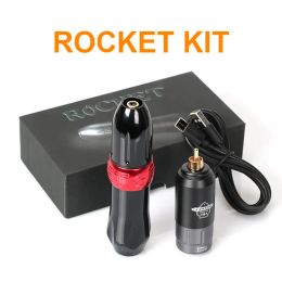 Machine High Qulity Tattoo Hine Kit Professional Set Rocket I Tattoo Pen with Mini Wireless Adjustable Power Supply Rca Connector