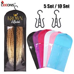 Stands New Hair Extensions Storage Bag With Hanger Portable Wig Storage Bags For Multiple Wigs Ponytail Bundles Hair Extensions Wig Bag