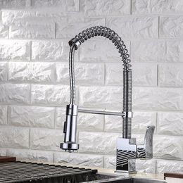 Kitchen Faucets Good Quality Spring Single Handle Sink Faucet Mixer Contemporary Chrome