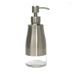 Liquid Soap Dispenser Stainless Steel Press Type Shampoo Organization Holder For Bathroom Shower Organizer