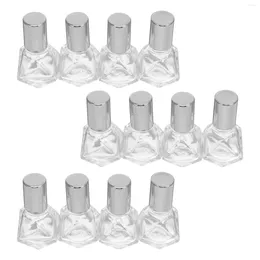 Storage Bottles 12 Pcs Glass Roller Bottle S With Lid Essential Oil Kit Ball Travel Roll-on