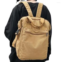 Backpack Retro Fashion Trend Canvas Laptop For Men And Women