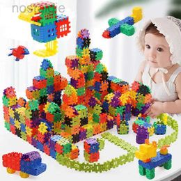 Blocks House Spelling Puzzle Toys Plastic Building Blocks City DIY Handmade Assembled s Kids Gifts 240401