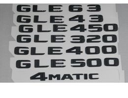 Gloss Black Trunk Letters Number Badge Badges Emblem for GLE43 GLE63 GLE450 AMG GLE320 GLE400 GLE500 GLE550 4MATIC6709760