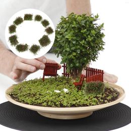 Decorative Flowers 10 Pcs Handmade Grass Clusters Models Indoor Faux Decor Miniature Plastic Lawn Glass Can