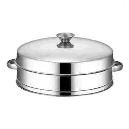 Double Boilers 1 Set Of Stainless Steel Steamer Household Steaming Rack With Lid Cooking Accessory