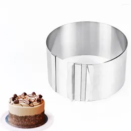 Baking Moulds Round Pan Adjustable Stainless Steel Cake Ring Reusable Mould For 6-12 Inch Cakes Food Grade Mold Tool