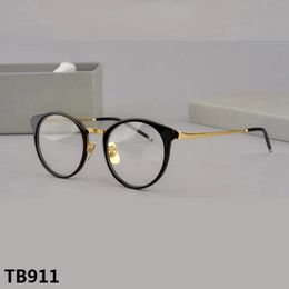 York Thom Brand Design Eyeglasses Men Women Glasses Frame Retro Round Eyewear Prescription Optical Gafas Oculos TB911 Origin 240318