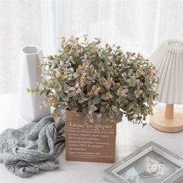 Decorative Flowers Huafen Yugali Bundle Money Leaf Imitation Flower Home Wedding Decoration Honeysuckle Artificial MWO001