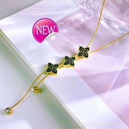 vans clover necklace new fourleaf clover titanium steel collarbone chain highend atmosphere 18k plating does not fade fashion ladies jewellery gifts