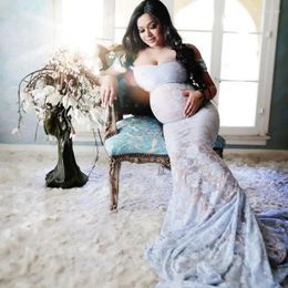 Party Dresses Sexy Maternity For Po Shoot Lace Maxi Gown Clothes Pregnant Women Pregnancy Dress Pography Props