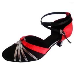 Dance Shoes Customised Heel Women's Closed Toe Soft Sole Indoor Ballroom Social Party Modern Latin Salsa Ankle Strap Shoe