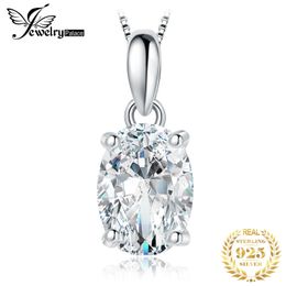 Jewelry D Color 1ct 2ct Oval S925 Sterling Silver Pendant Necklace for Woman No Chain Yellow Rose Gold Plated 240311