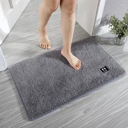 Bath Mats Bathroom Floor Mat Water Absorption And Dirt Resistance Anti Slip Thickened Plush Foot Machine Washable