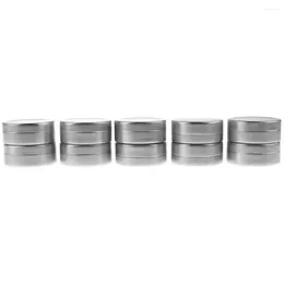 Storage Bottles 10 Pieces 10g Empty Round Aluminium Tin Jar Cosmetics Containers With Screw Top Lids