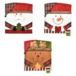 Chair Covers Christmas Back Cover Dining Decoration 48x54cm Accessory Slipcover Washable For Winter Daily Supplies Versatile