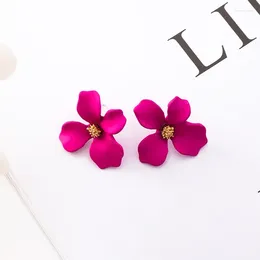 Dangle Earrings Korean Style Cute Flower For Women 2024 Fashion Sweet Woman Brinco Wholesale Jewellery Colourful Ear Studs
