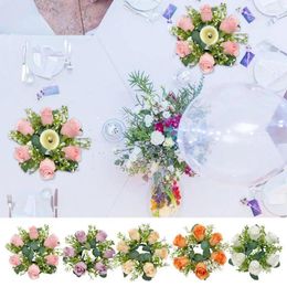 Decorative Flowers Spring Candle Rings Artificial Flower Wreaths Holder For Wreath Household Supplies
