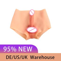 Breast Pad 95% New Realistic Silicone Pussy Vagina Panties Crossdresser Transgender Underwear Drag Queen Woman Men Brief Prosthesis 240330